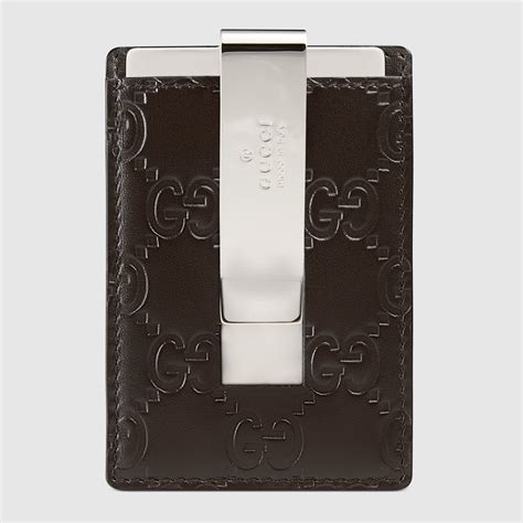 gucci signature money clip wallet